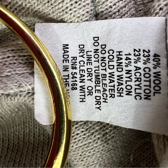 Elliott Lauren Zip Hoodie Gray Fishtail Coat Wool Blend Made in USA Size 10 - Picture 12 of 13